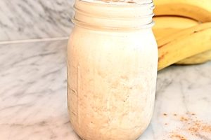 batido de claras de huevo y plátano