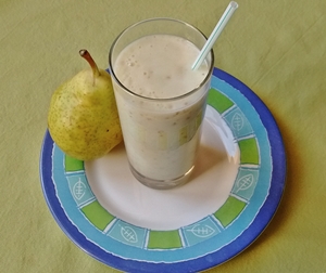 receta de batido de pera