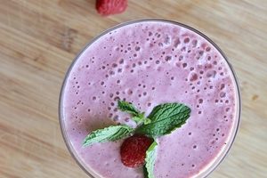 batido de frambuesa