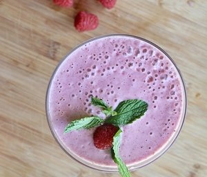 batido de frambuesa