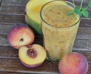 batido de melocotón