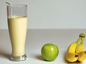 batido de platano y manzana