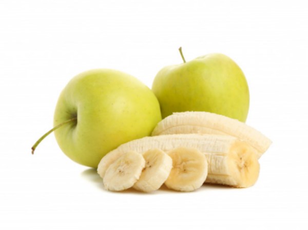 Platano/banana y manzana