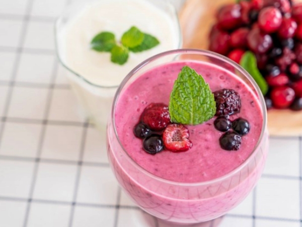 Batido de Frutos Rojos con Yogurt