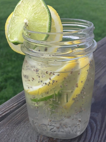 agua de chia con limon