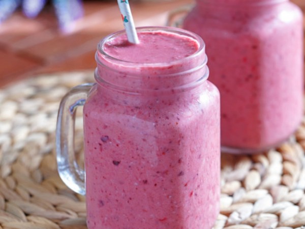 smoothie de frutos rojos