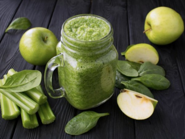 Smoothie de Espinacas, manzana y apio