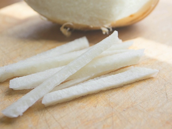 Jicama cortada