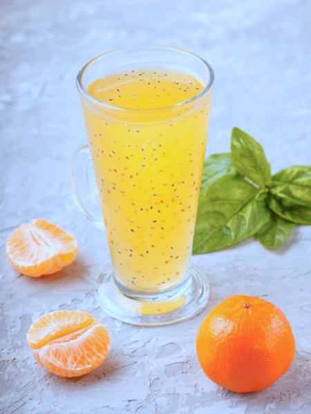 Agua de mandarina y chia