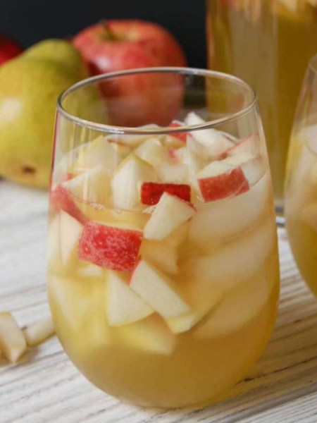 Agua de manzana con pera
