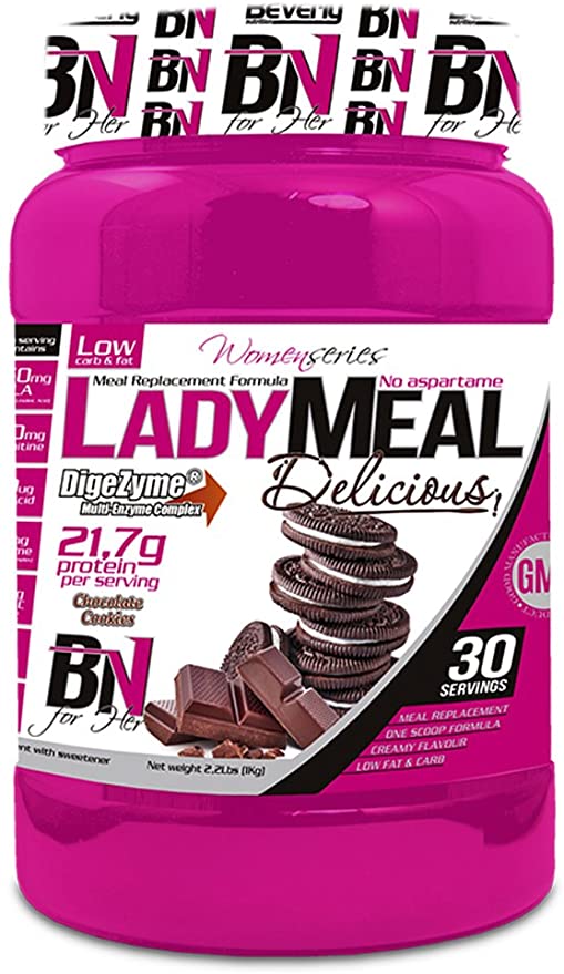 Beverly Nutrition Lady Meal Delicious Proteína Concentrada Mujer Sabor Choco Cookies - 1000 gr