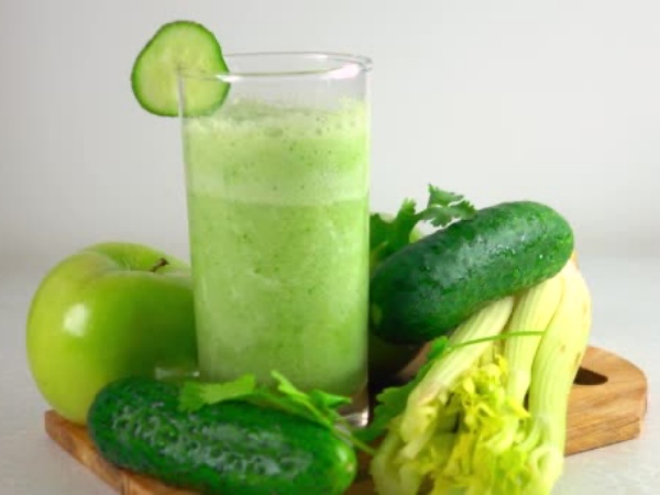 Jugo 1: super potente jugo verde de verdura y fruta rico y saludable