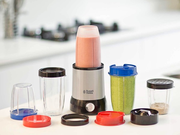 Russell Hobbs Batidora de Vaso Individual NutriBoost Batidora Smoothie Mini  Batidora para Zumos y Batidos Cuchilla